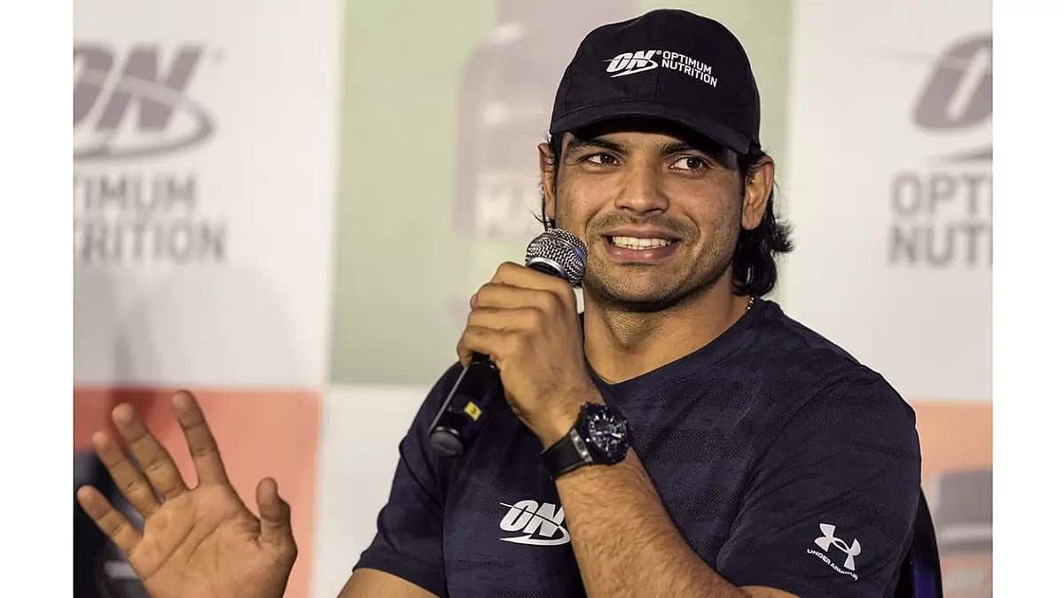 Neeraj Chopra at an event in Delhi