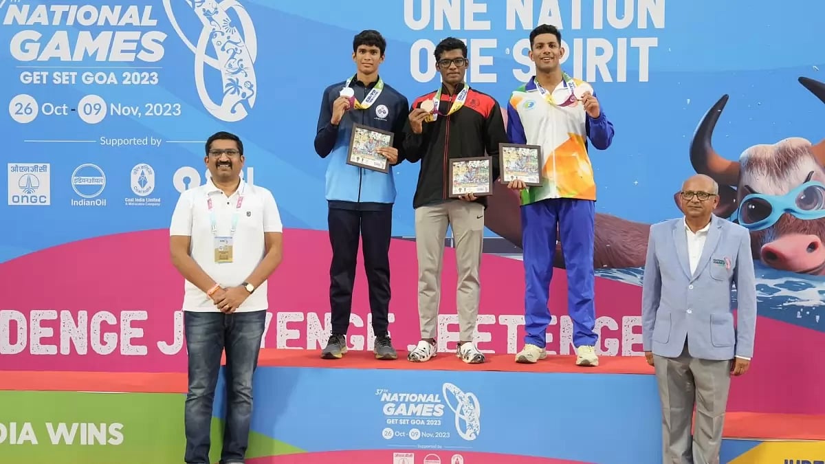 Winners in the Aquatics event at the National Games 2023