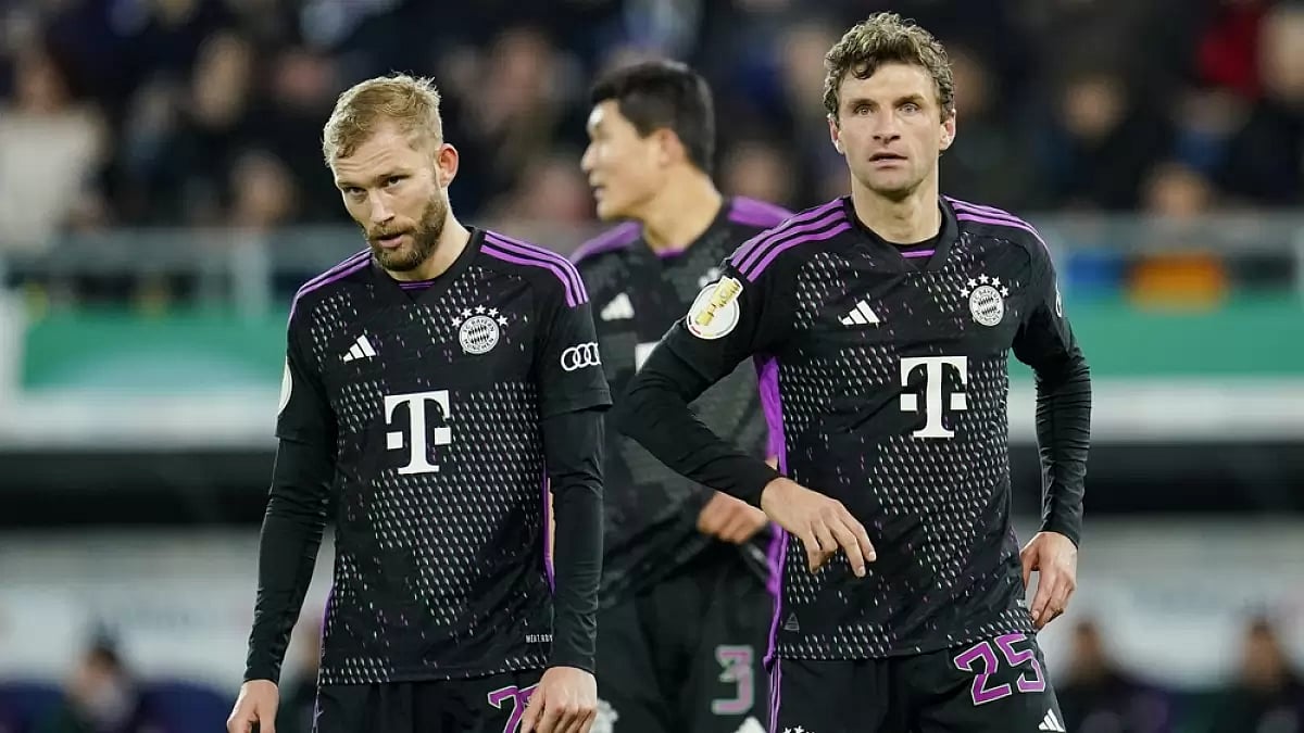Bayern Munich players after shock DFB Pokal exit.