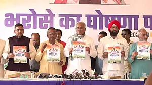 Chhattisgarh CM Bhupesh CM Baghel releases Congress manifesto.