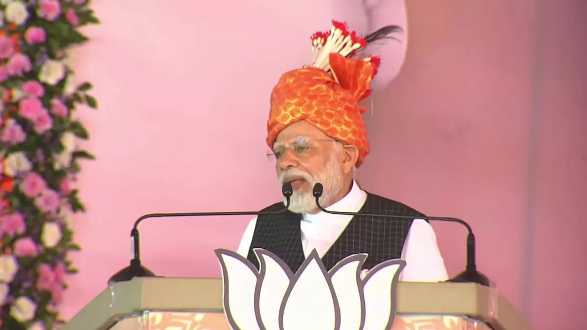 Prime Minister Narendra Modi attends Chhattisgarh rally.
