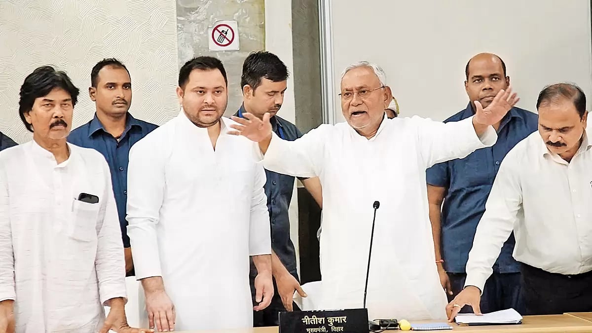 Trump Card?: Bihar Chief Minister Nitish Kumar announcing the results of the caste census in Patna