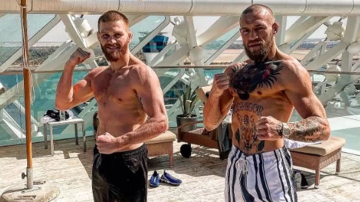Matt Frevola (left) with Connor McGregor.