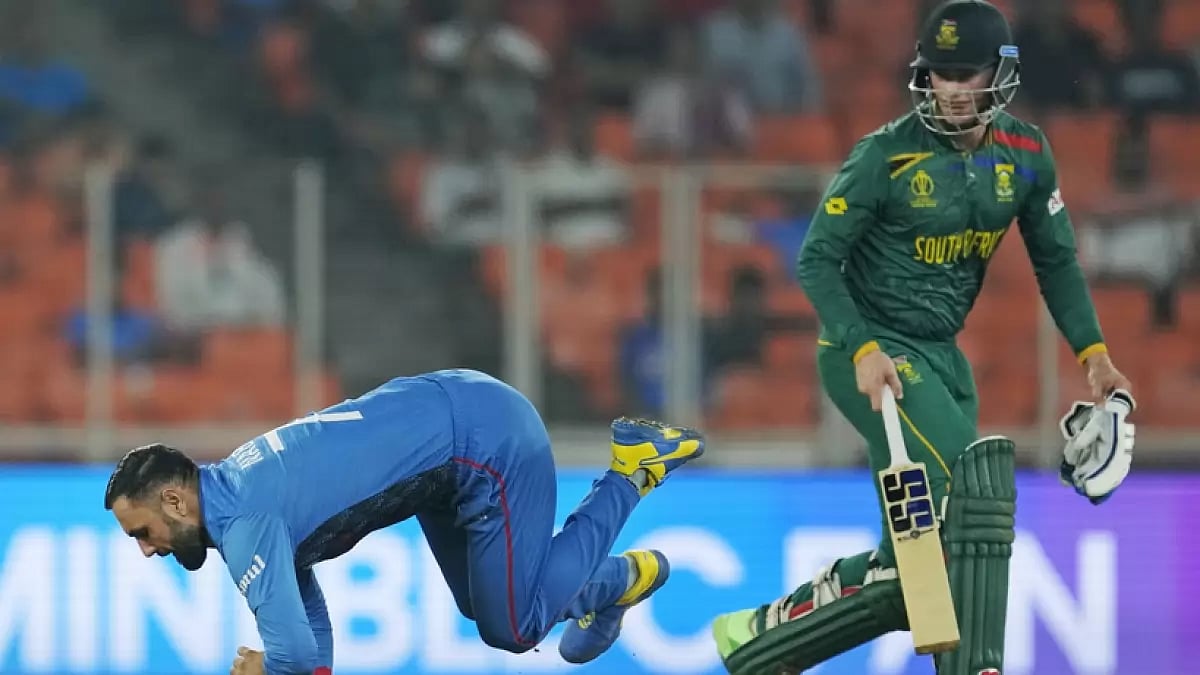 Rassie Van der Dussen during the match against Afghanistan in Ahmedabad