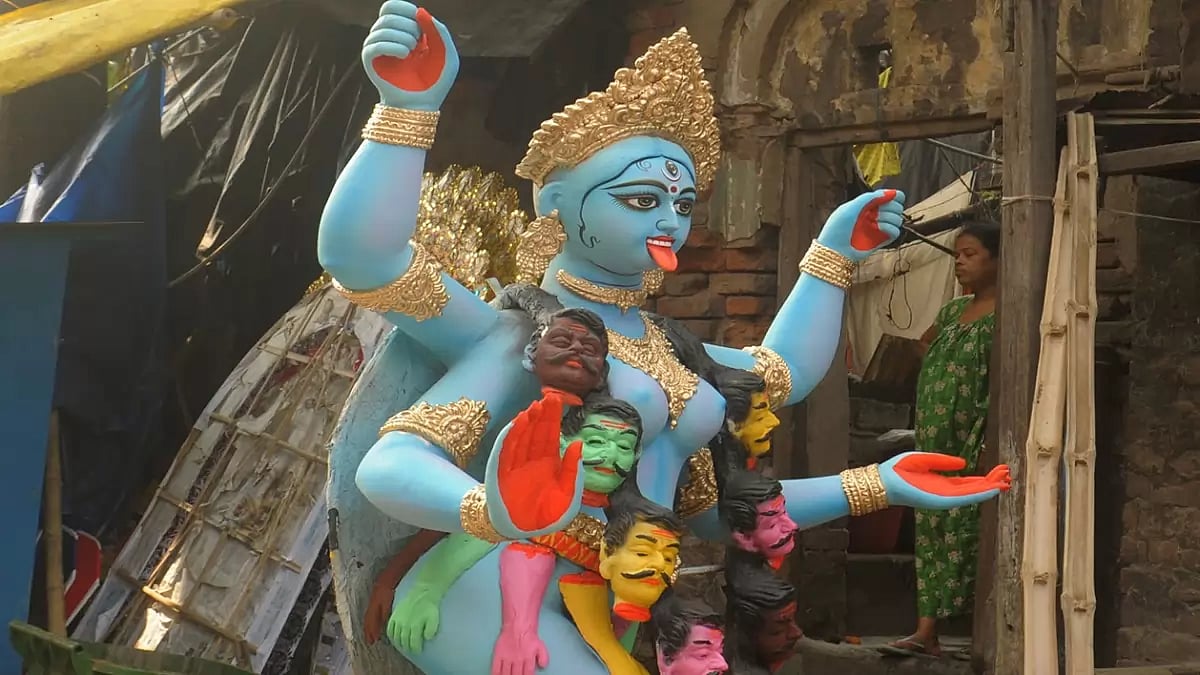 Kali Puja Festival Preparation