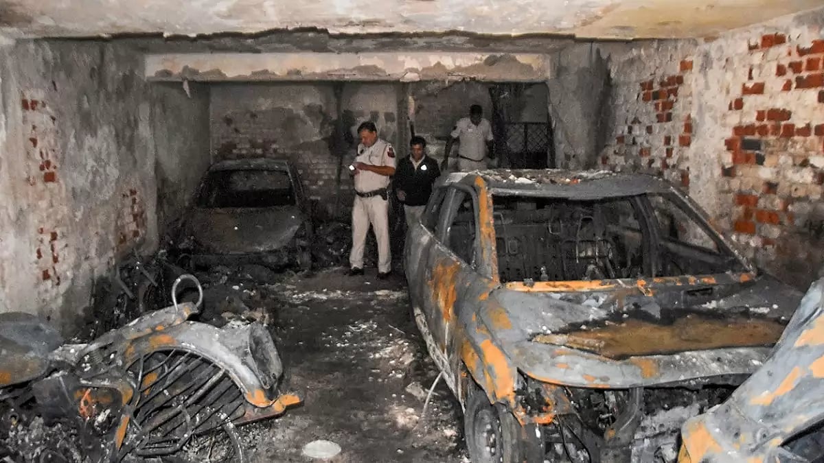 Fire in Delhi