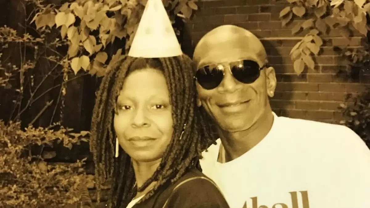 Whoopi Goldberg with brother Clyde.
