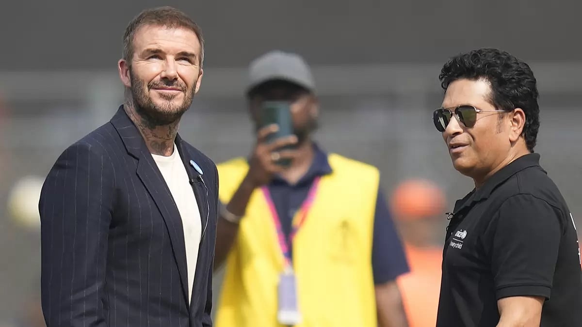 ICC Cricket world cup IND Vs NZ Semi-Final: David Beckham at Mumbai’s Wankhede Stadium