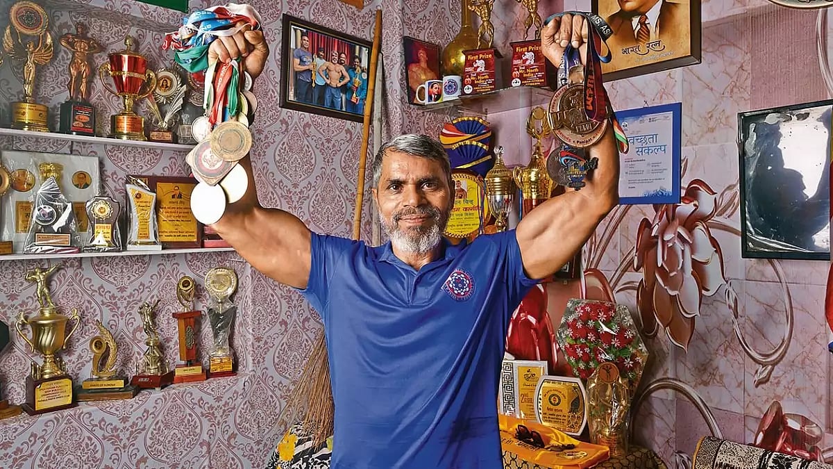 Kukuram, 53, a former bonded labourer-turned-sanitation worker