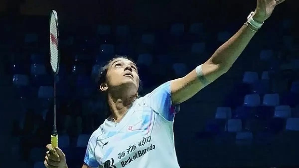 Badminton Star PV Sindhu in practice