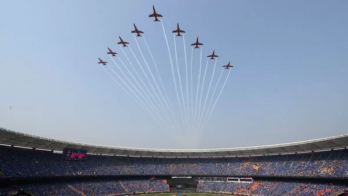 Surya Kiran IAF team during the CWC 2023 final
