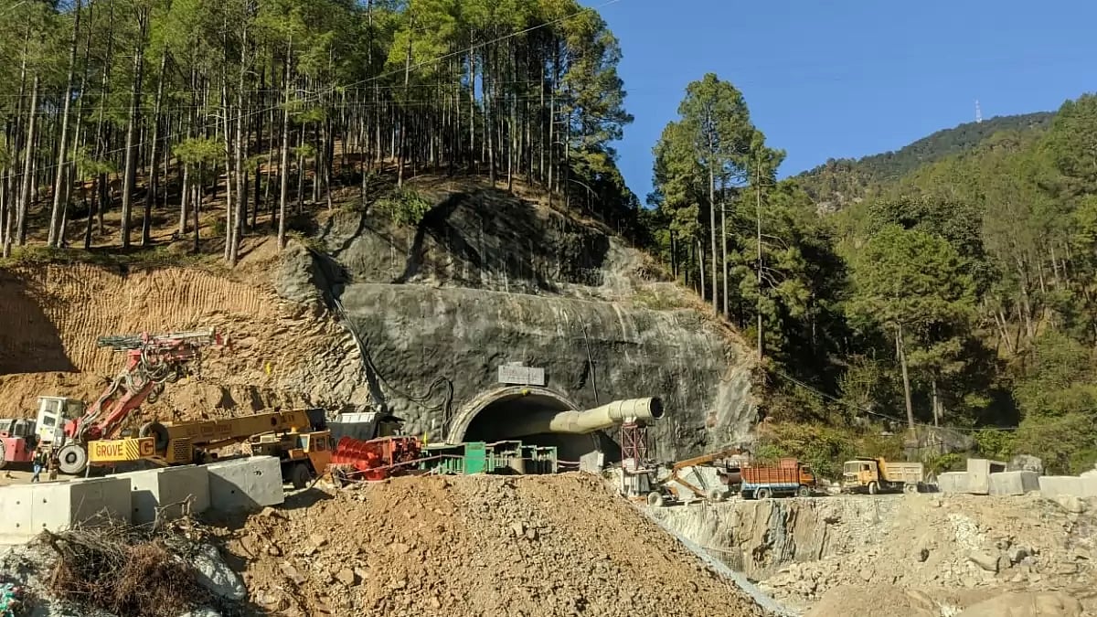 Rescue efforts underway at the Silkyara tunnel in Uttarkashi