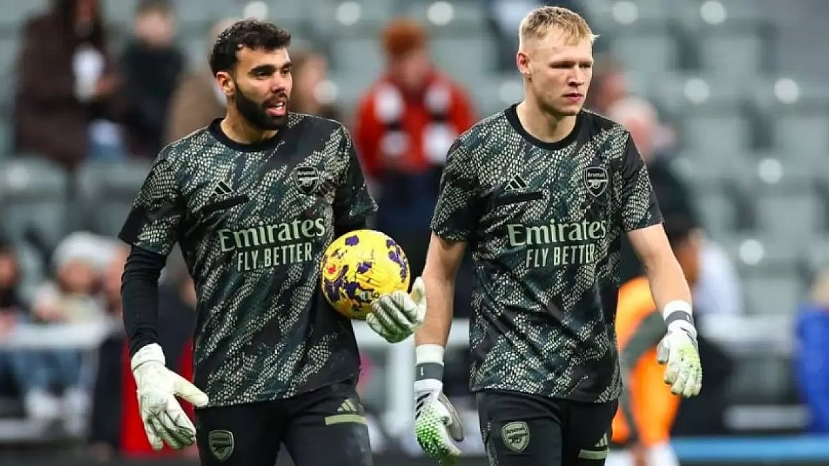 David Raya (left) with Aaron Ramsdale (right)