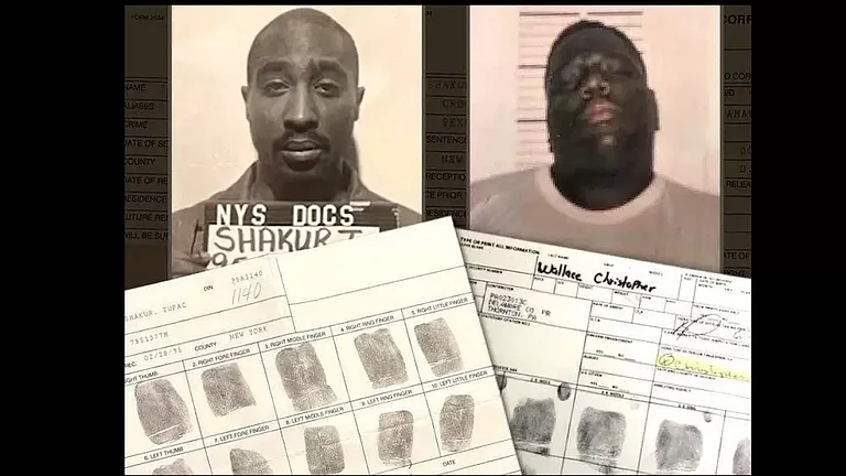 Tupac And Biggie's Arrest Fingerprints - null