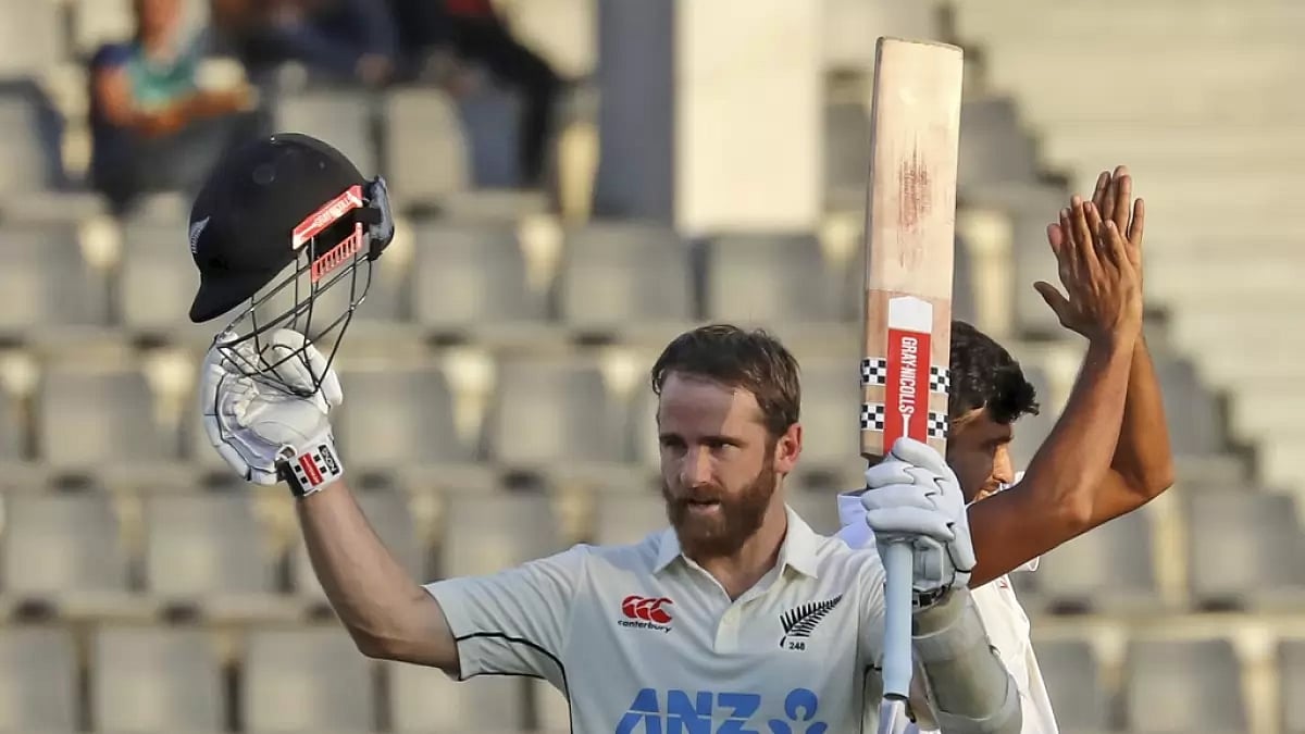 Kane Williamson after scoring century against Bangladesh on Day 2 of the 1st Test match in Sylhet