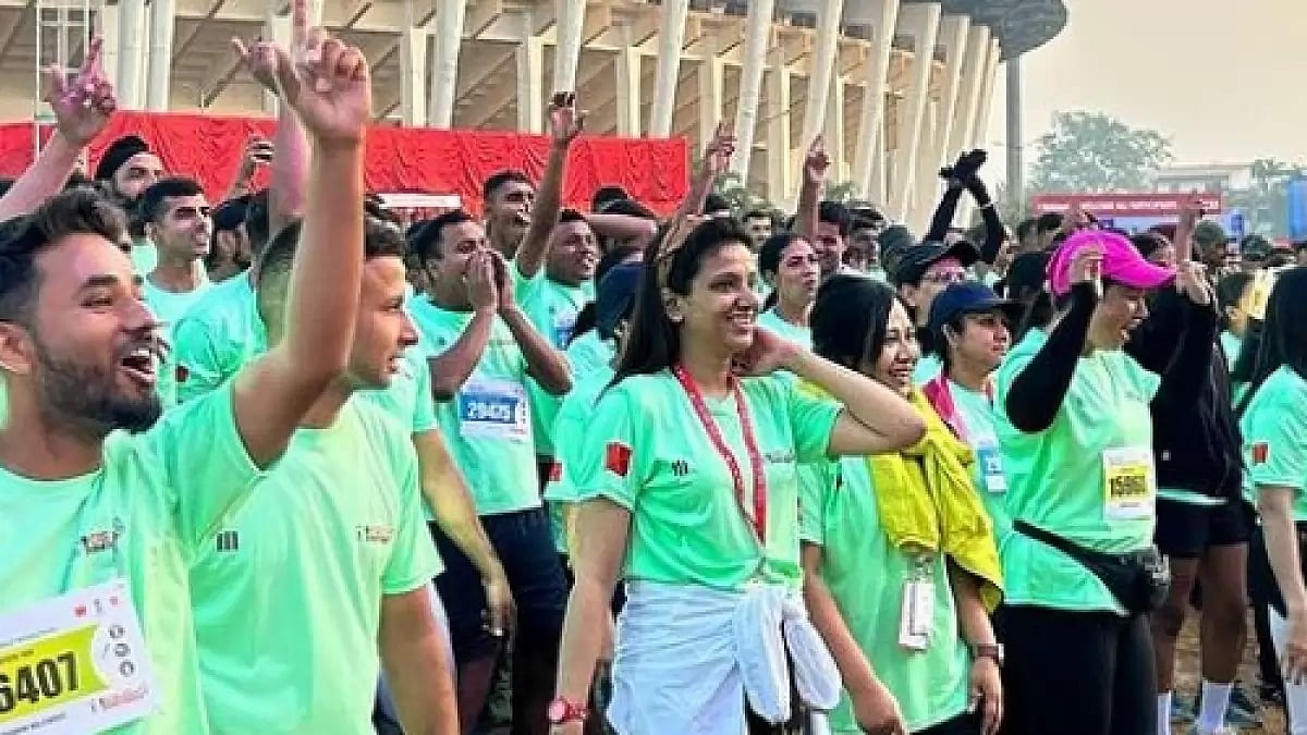 Runners during the Coal India Guwahati Half marathon