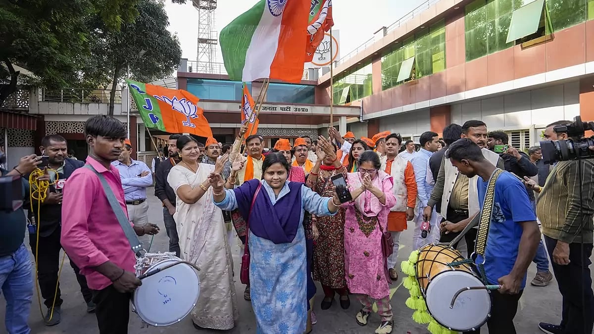 BJP celebrations in Lucknow
