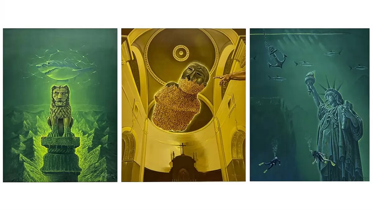 Artworks of Delhi-based artist Roy Thomas - null