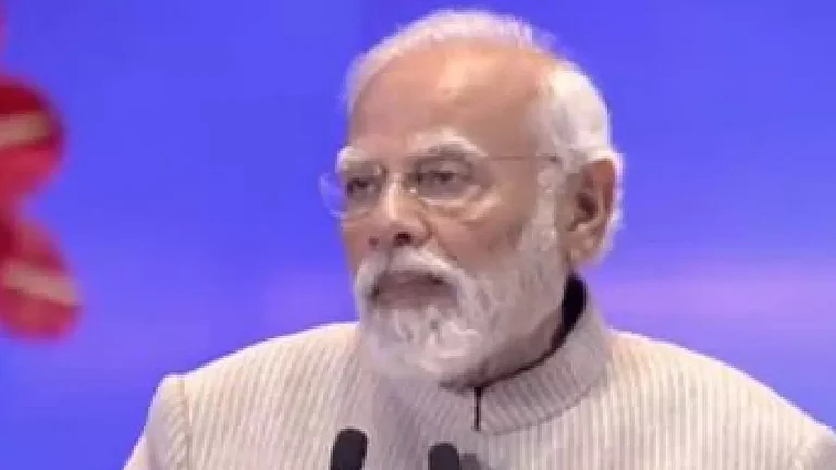 PM Modi at the Global Partnership on Artificial Intelligence Summit. - null