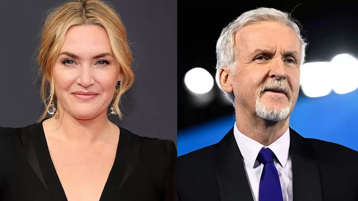 James Cameron and Kate Winslet