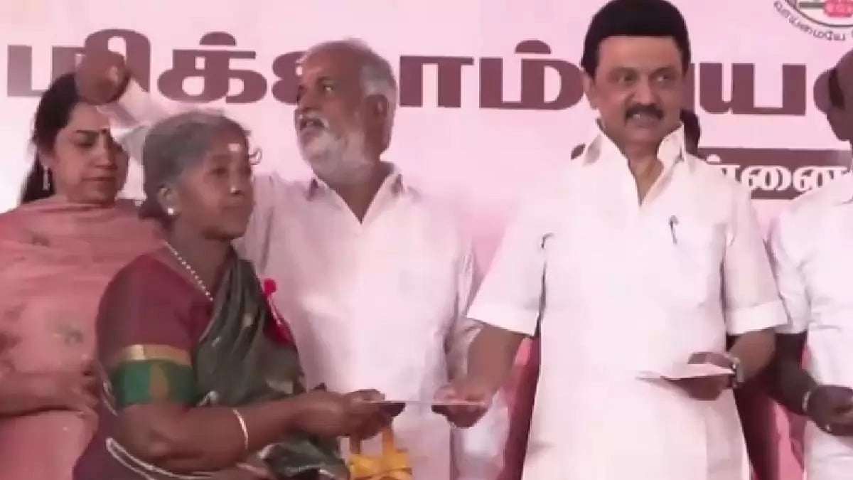 Tamil Nadu CM MK Stalin distributed cyclone relief funds to affected families in Chennai.