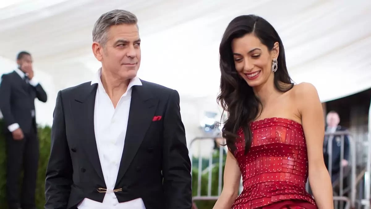 George Clooney with wife Amal Alamuddin