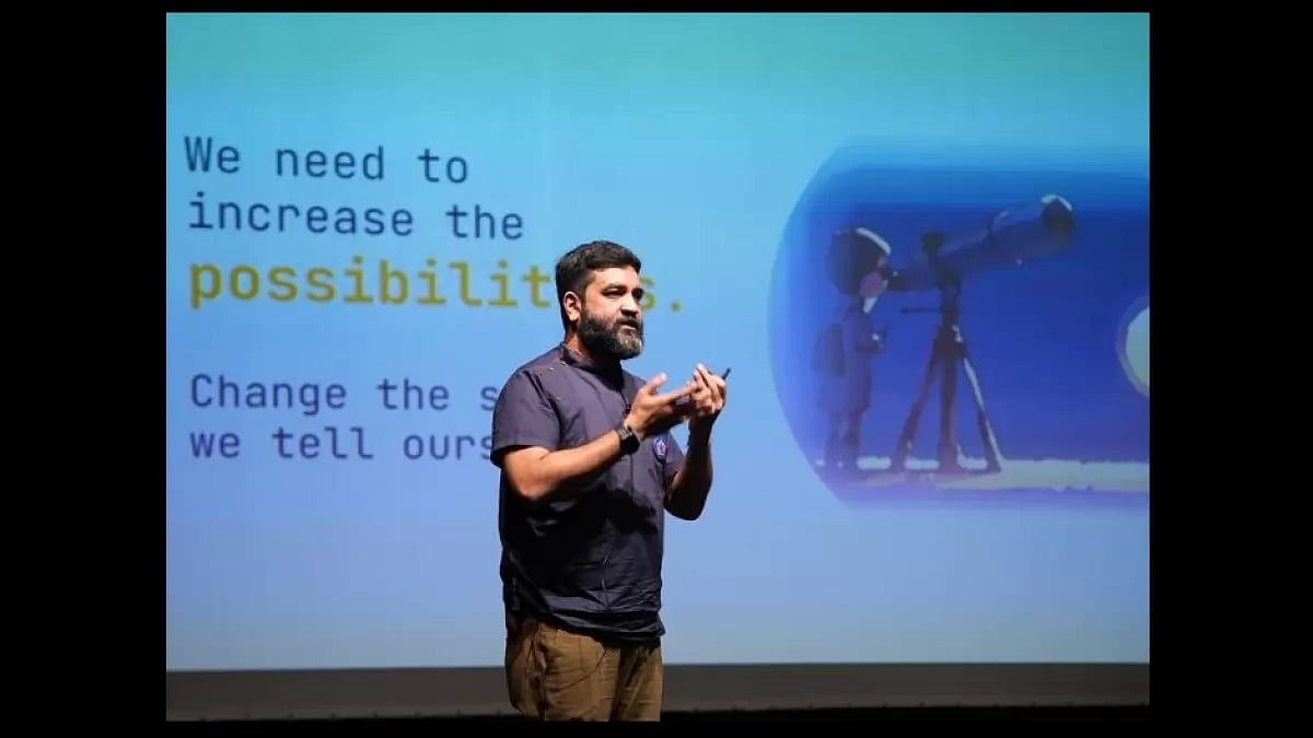 Quest Alliance CEO Aakash Sethi at the Futures Literacy conference in Bengaluru