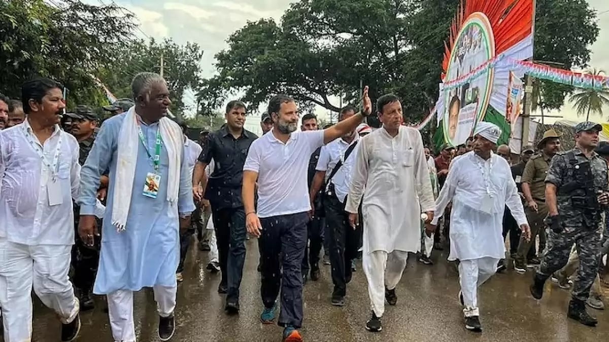 Rahul Gandhi during the first edition of Bharat Jodo Yatra