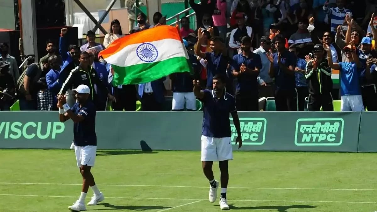 File image of India in action at Davis Cup. 