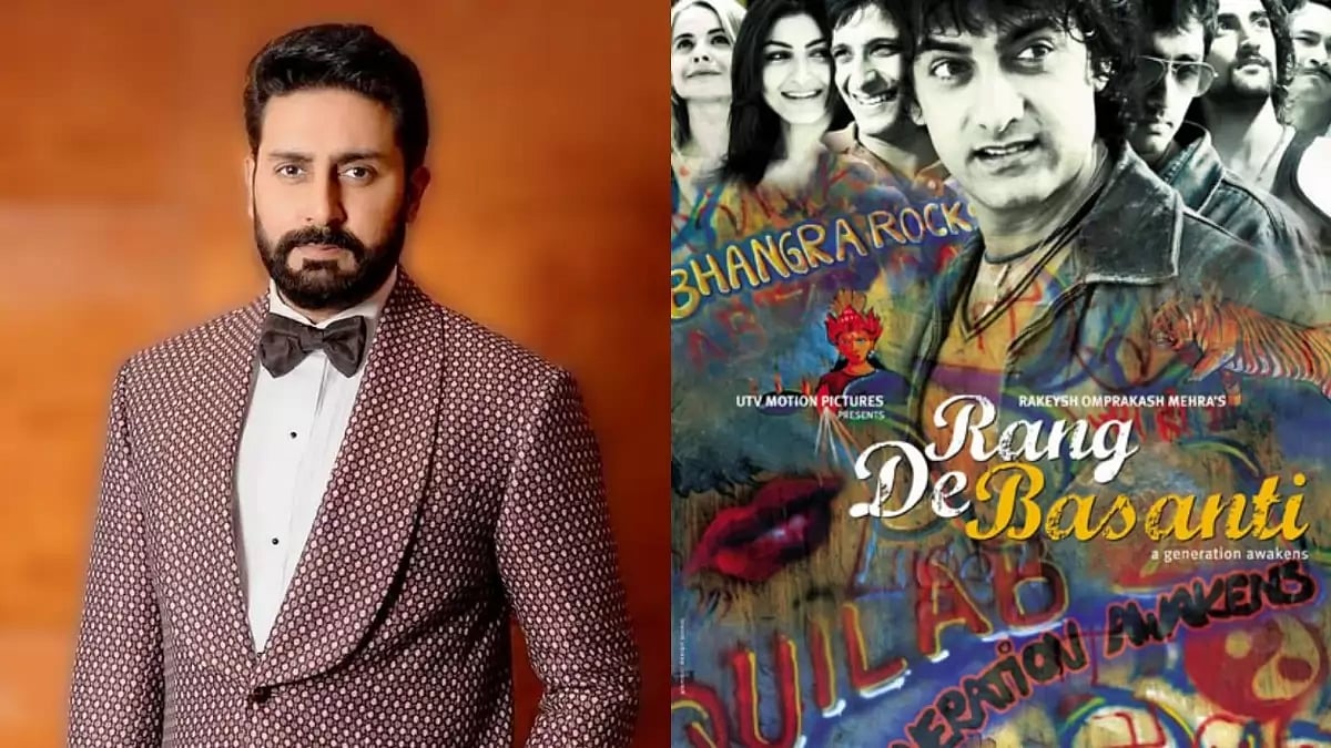 Abhishek Bachchan; Poster of 'Rang De Basanti'