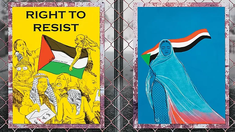 Heba’s Artwork: Protest posters for Palestine and Sudan - null