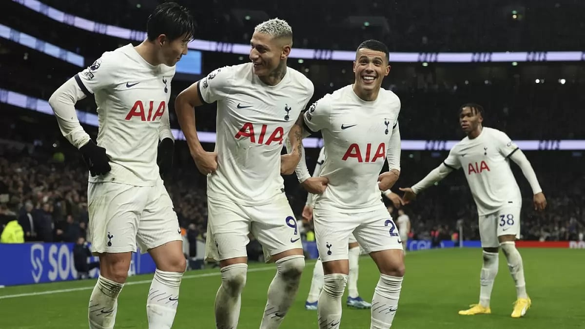 Spurs defeated AFC Bournemouth 3-1 to finish 2023 in fifth in the EPL