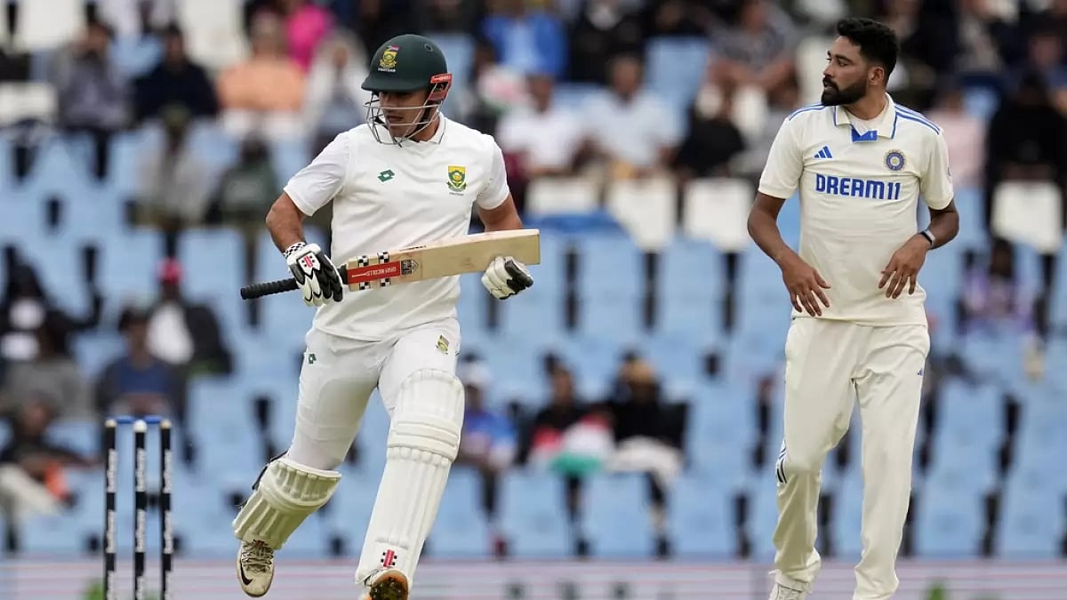 David Bedingham (L) bats during the first India vs South Africa Test in Centurion. 