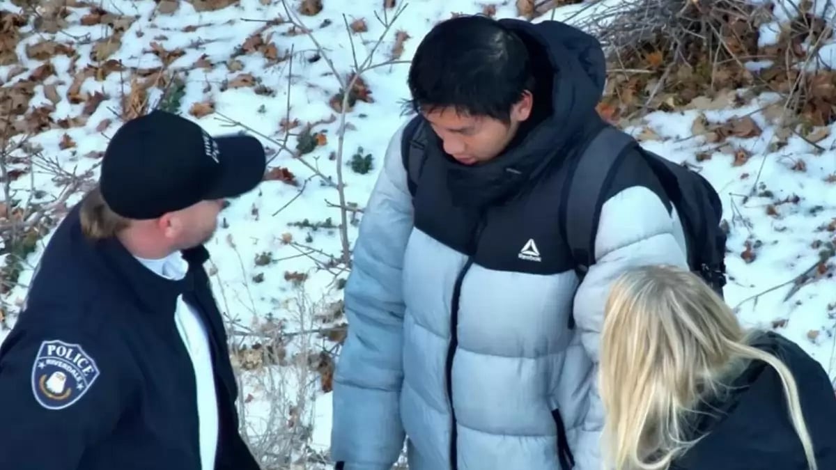 17-year-old foreign exchange student was found alone and cold in a tent. 