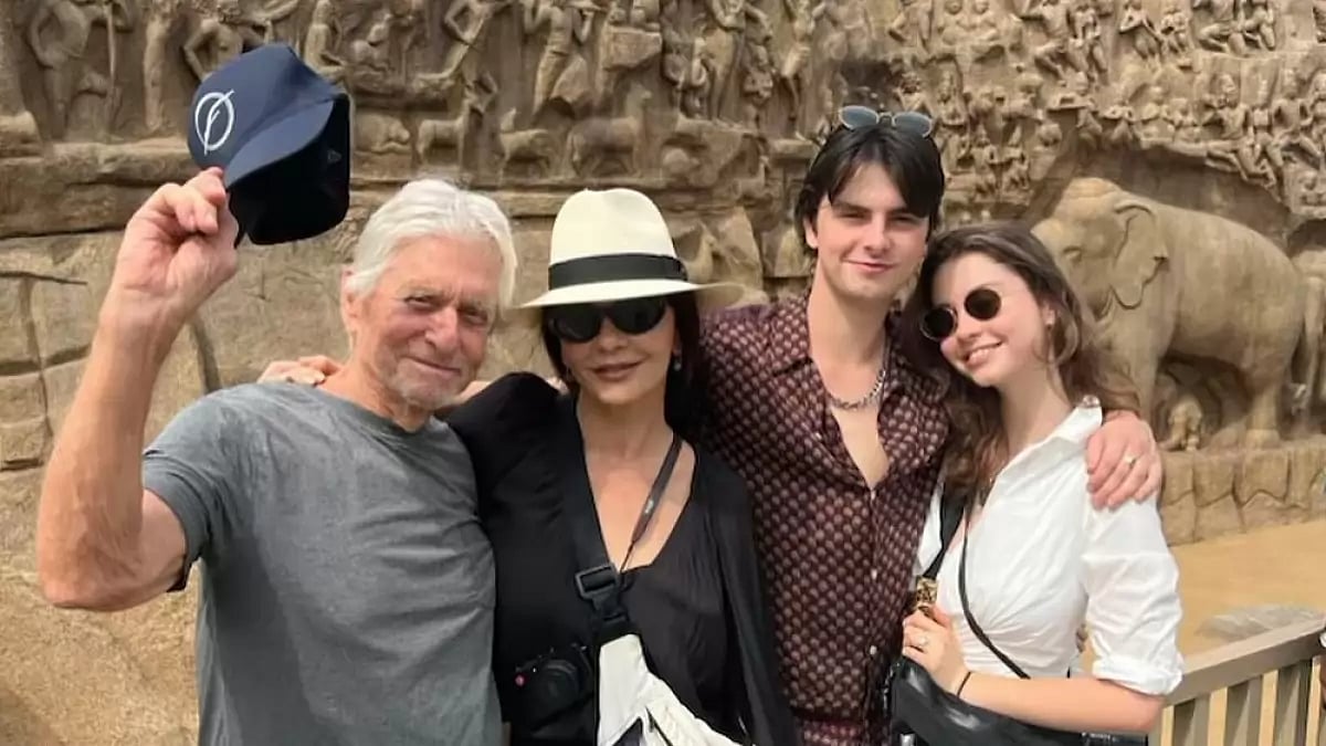 Michael Douglas, Catherine Zeta-Jones With Their Kids 