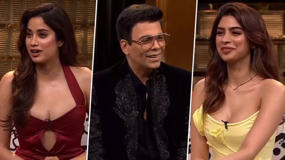Janhvi Kapoor, Karan Johar, Khushi Kapoor