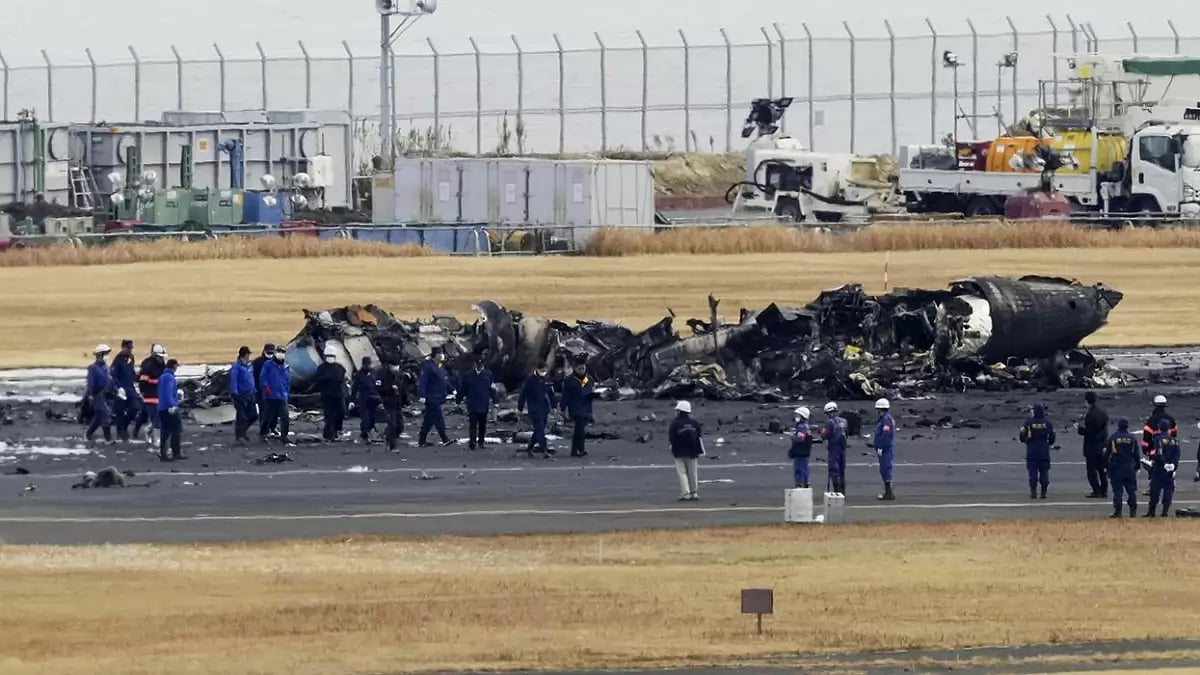 Japan Plane Fire  