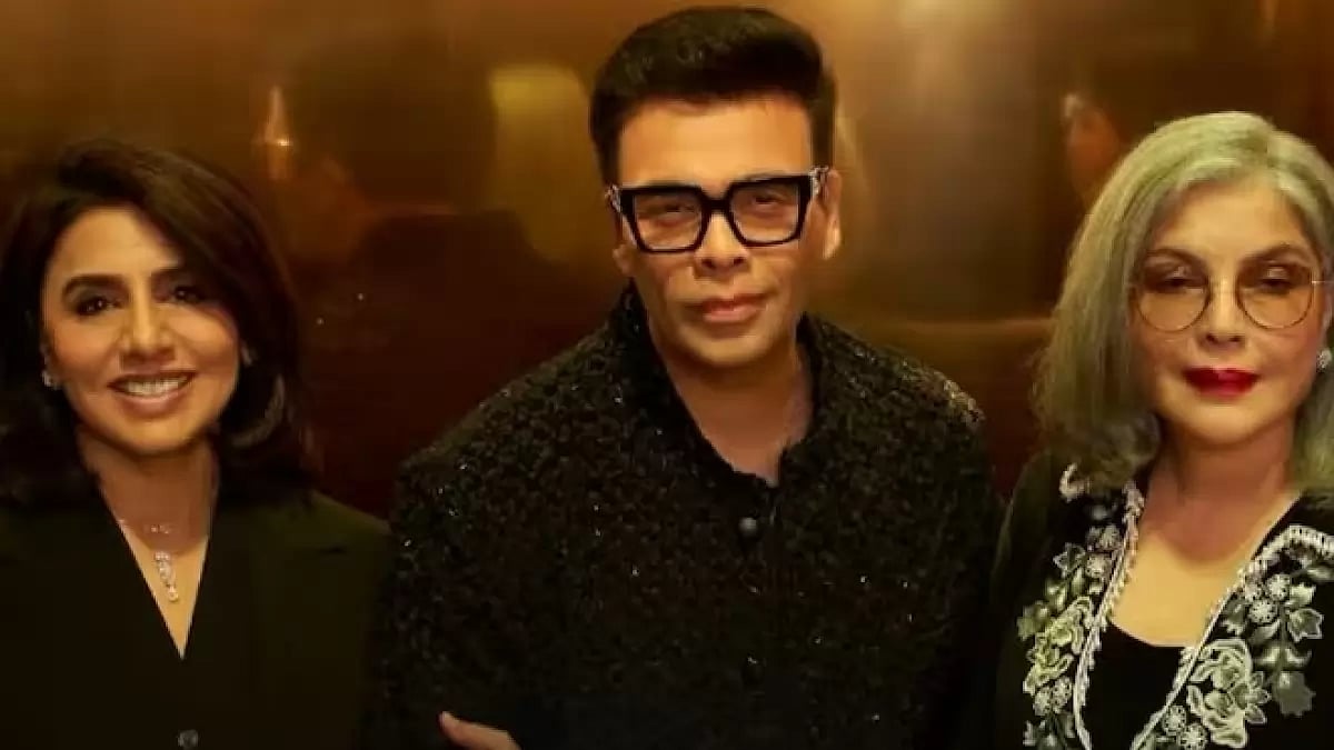 Zeenat Aman, Neetu Kapoor and Karan Johar