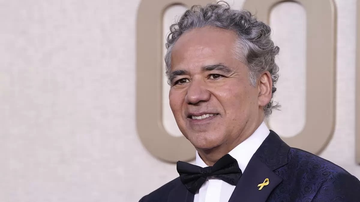 John Ortiz wearing a yellow ribbon at the 81st Golden Globe Awards on Sunday