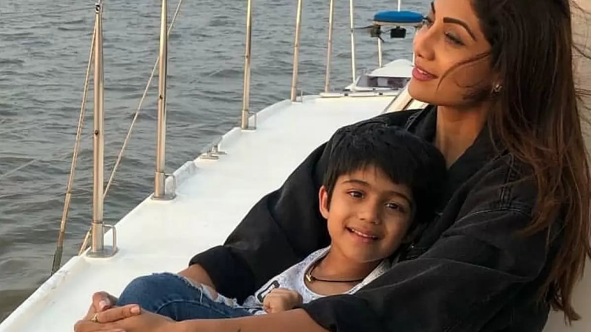 Shilpa Shetty with her son, Viaan