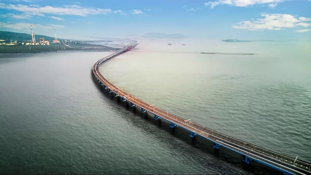Atal Bihari Vajpayee Sewri-Nhava Sheva Atal Setu or the Mumbai Trans Harbour Link.