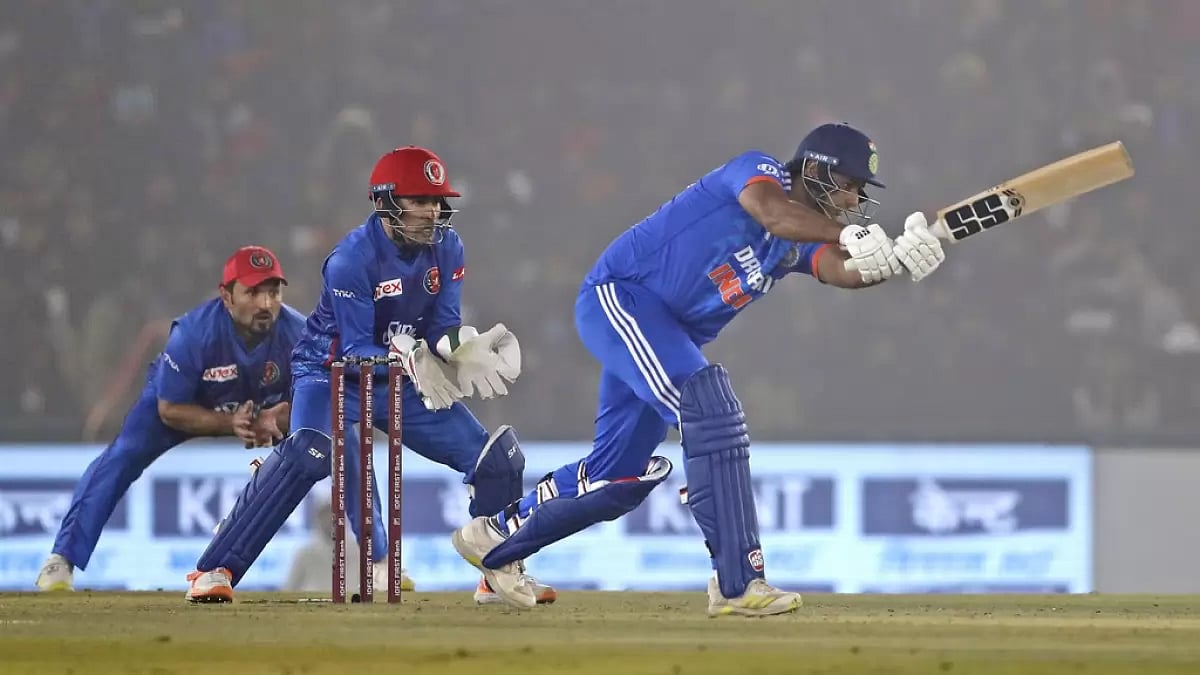 Afghanistan and India during the 1st T20I match in Mohali on Thursday