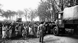 Tribal people protesting against the Netarhat Field Firing Range in Latehar district, Jharkhand in 1992
