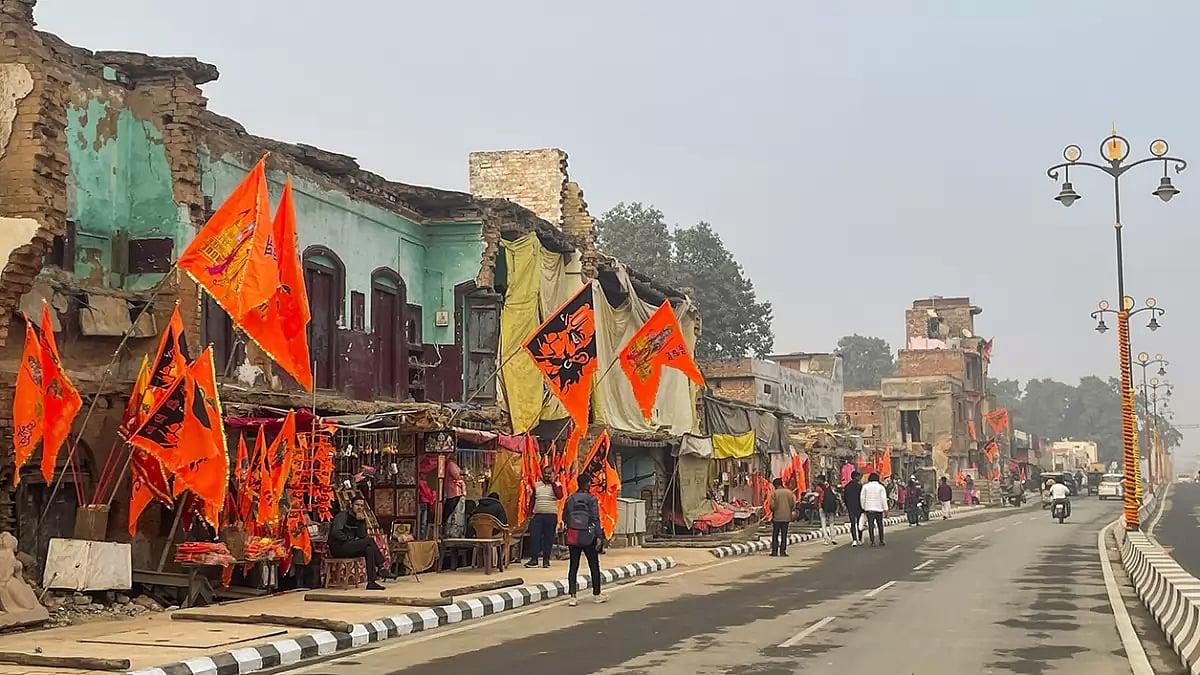 Surge in demand for saffron flags bearing images of Lord Ram, Ayodhya temple
