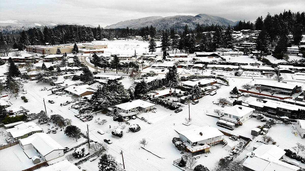 Snowy Christmas: Northwest Winter Storm In Freezing Arctic Winds