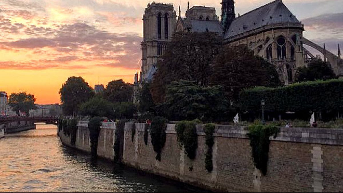 Paris, seine, river, sunset, beautiful, river cruise