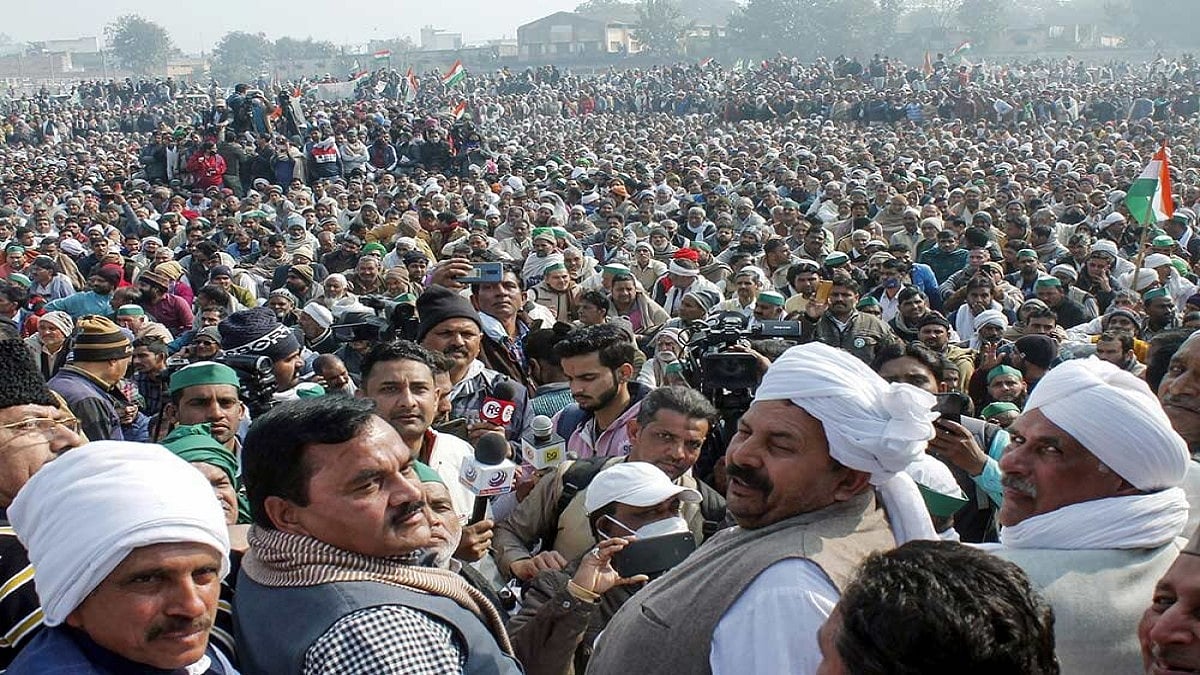 Farmers gathered at Mahapanchayat in Muzaffarnagar.