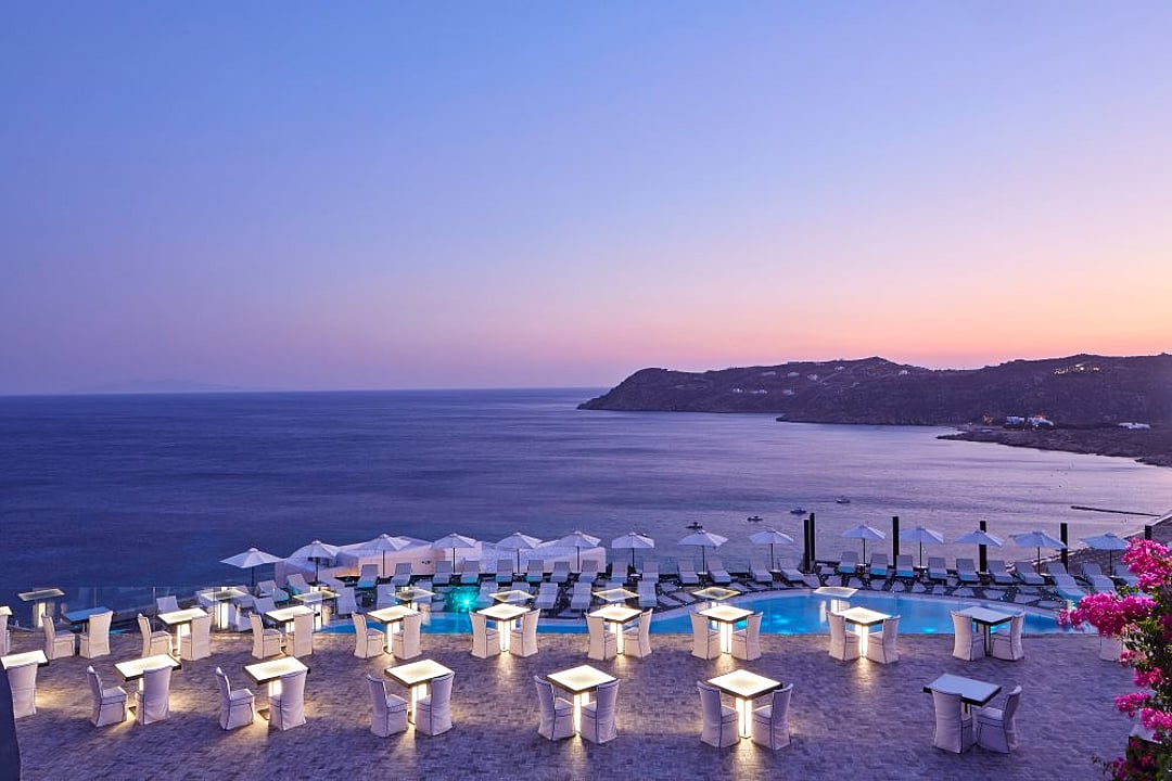 The Royal Myconian has been the perfect setting for some extravagant Indian weddings