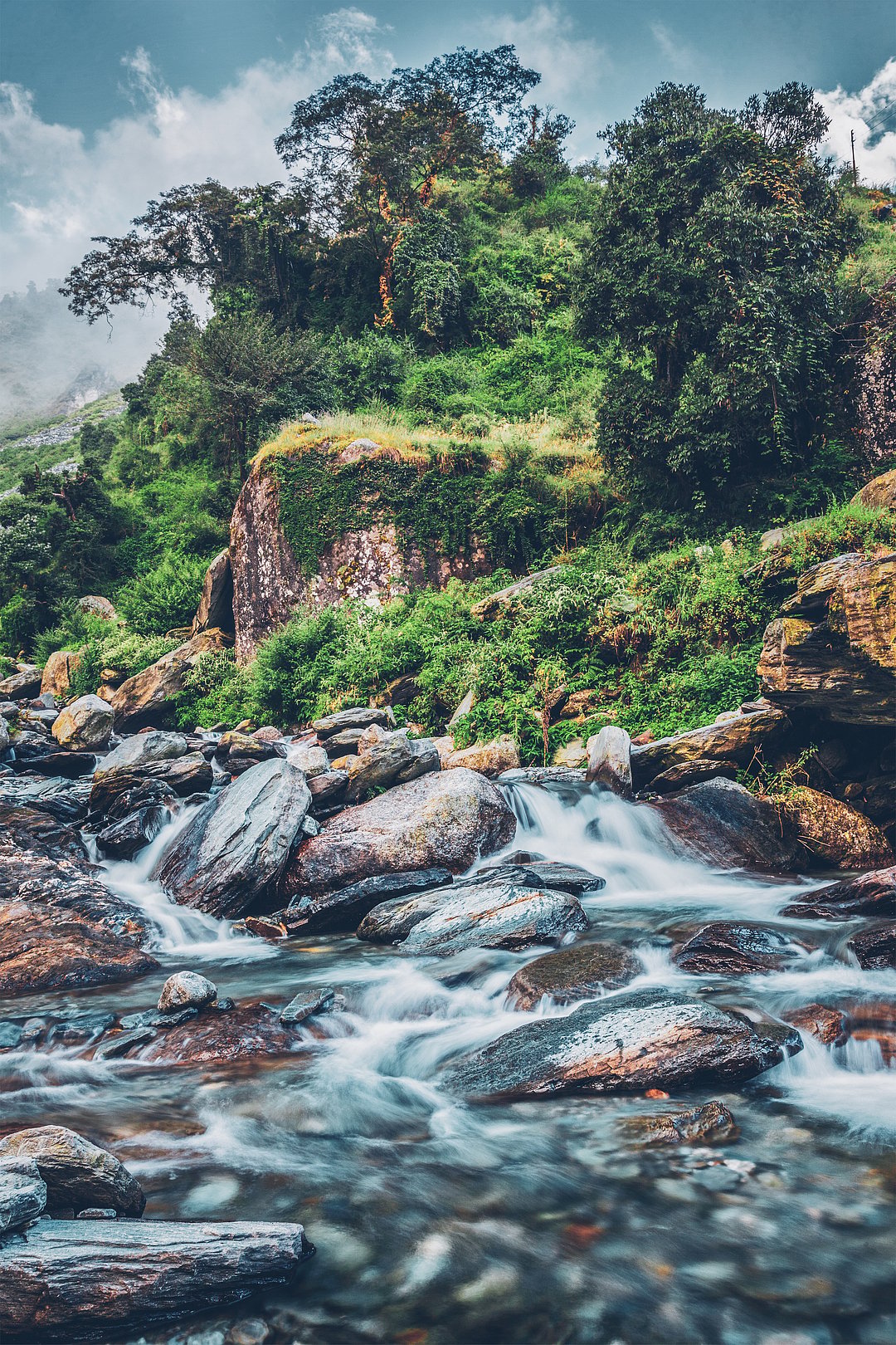 Cascade of Bhagsu Falls