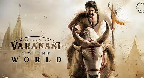 എസ്.എസ്.രാജമൗലി മഹേഷ് ബാബുവിനെ നായകനാക്കി ഒരുക്കുന്ന വാരണാസിയുടെ ടൈറ്റിൽ പോസ്റ്റർ